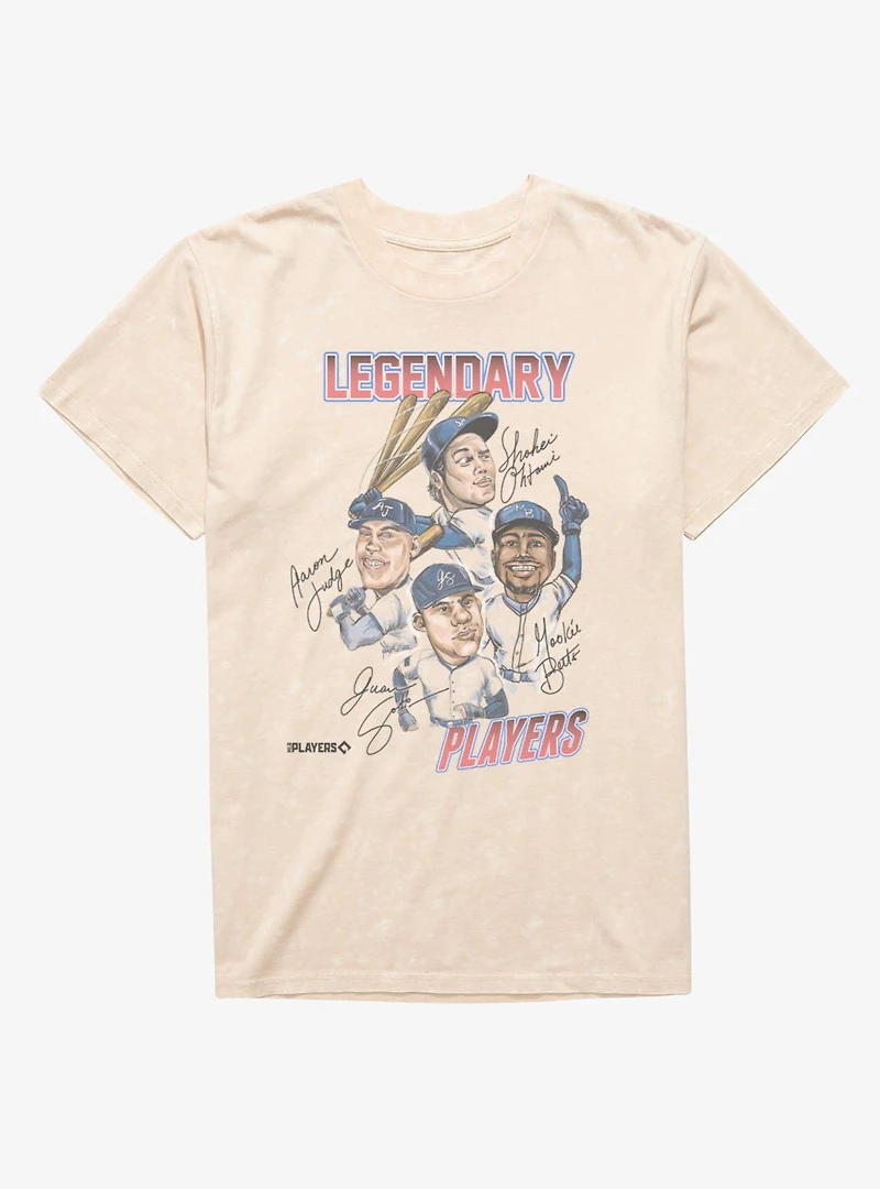 MLB Legendary Players Caricatures Mineral Wash T-Shirt Box Lunch Exclusive