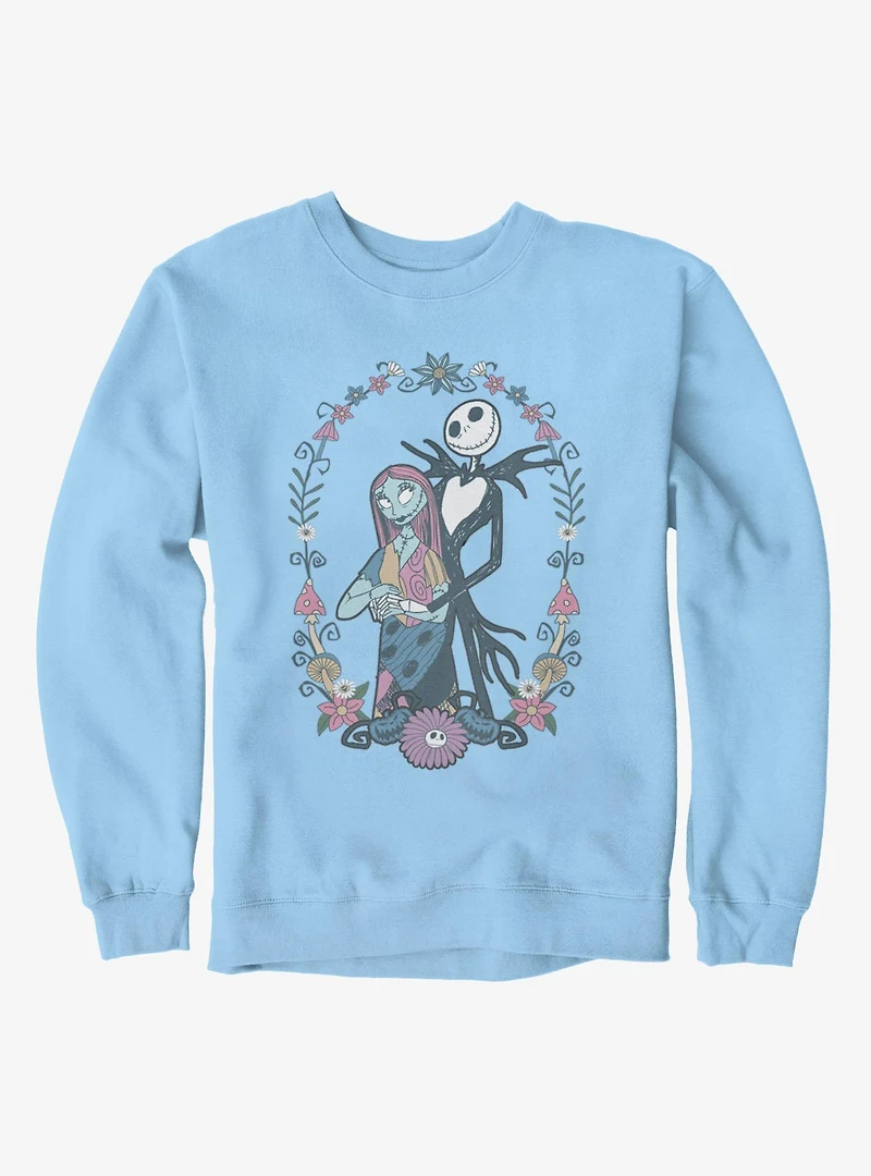 Disney The Nightmare Before Christmas Jack and Sally Flowers Sweatshirt Box Lunch Exclusive