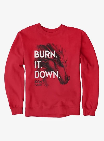 Fourth Wing Burn It Down Iron Flame Sweatshirt Box Lunch Exclusive