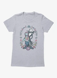 Disney The Nightmare Before Christmas Jack and Sally Flowers Womens T-Shirt Box Lunch Exclusive