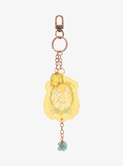 Disney Beauty and The Beast Belle & Philippe Floral Keychain - BoxLunch Exclusive
