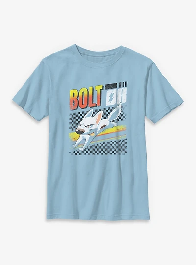 Disney Bolt Fast Racing Checkers Youth Boys T-Shirt