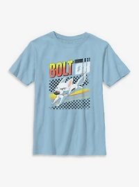 Disney Bolt Fast Racing Checkers Youth Boys T-Shirt