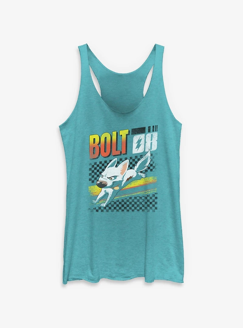 Disney Bolt Fast Racing Checkers Womens Tank Top