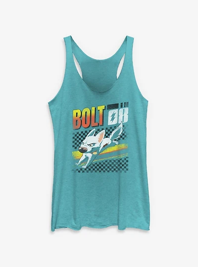 Disney Bolt Fast Racing Checkers Womens Tank Top