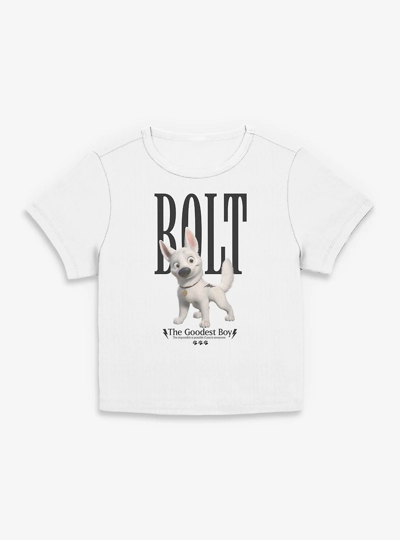 Disney Bolt The Goodest Boy Black Text Womens Baby T-Shirt