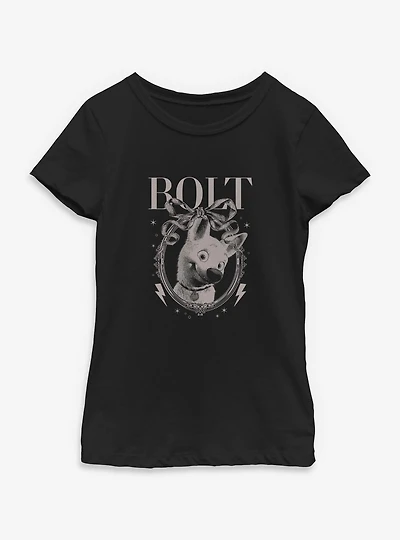 Disney Bolt Coquette Frame Youth Girls T-Shirt
