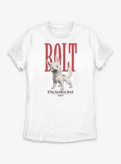Disney Bolt The Goodest Boy Red Text Womens T-Shirt