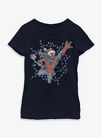 Marvel Spider-Man Swing Into Holiday Youth Girls T-Shirt