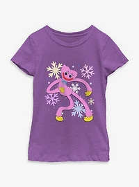 Poppy Playtime Kissy Missy Snowflakes Youth Girls T-Shirt