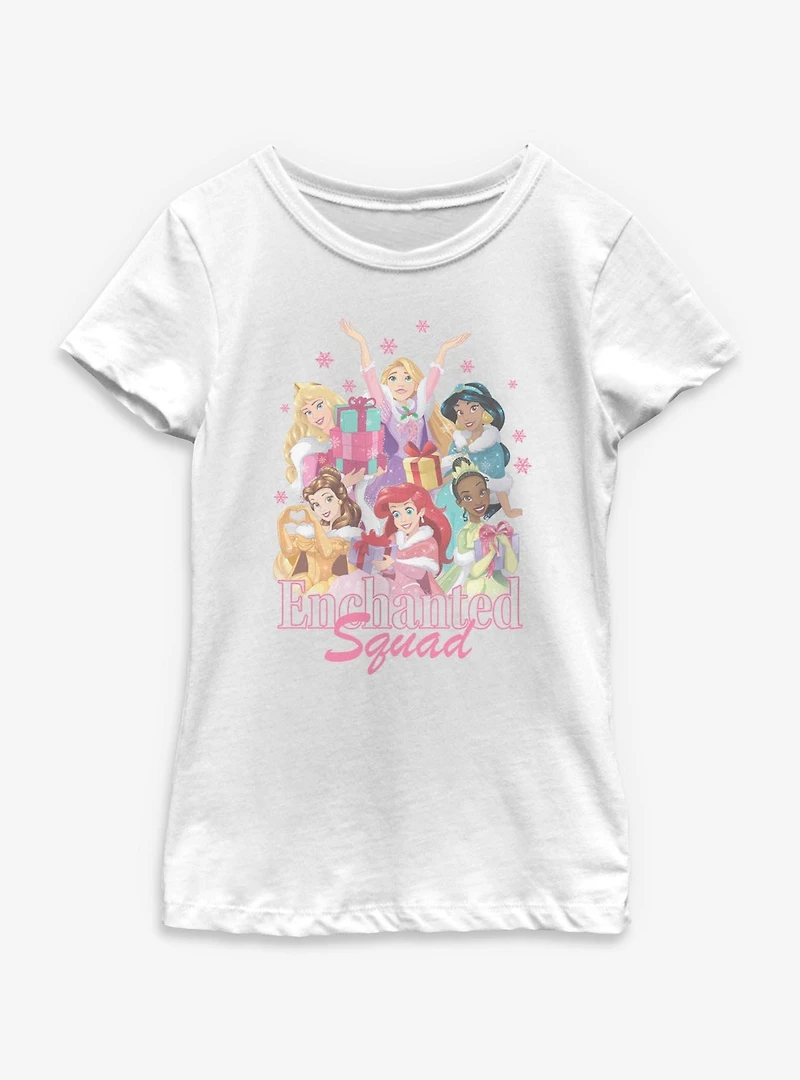 Disney Princesses Holiday Squad Youth Girls T-Shirt