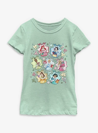 Disney Princesses Festive Coquette Princess Youth Girls T-Shirt