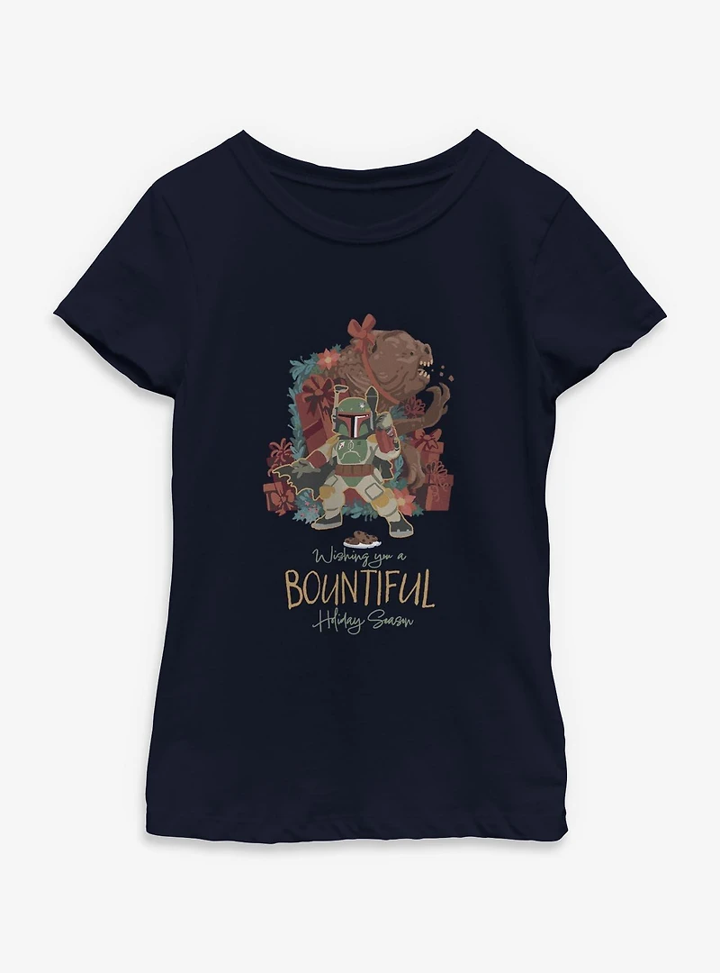 Star Wars The Mandalorian Holiday Season Youth Girls T-Shirt