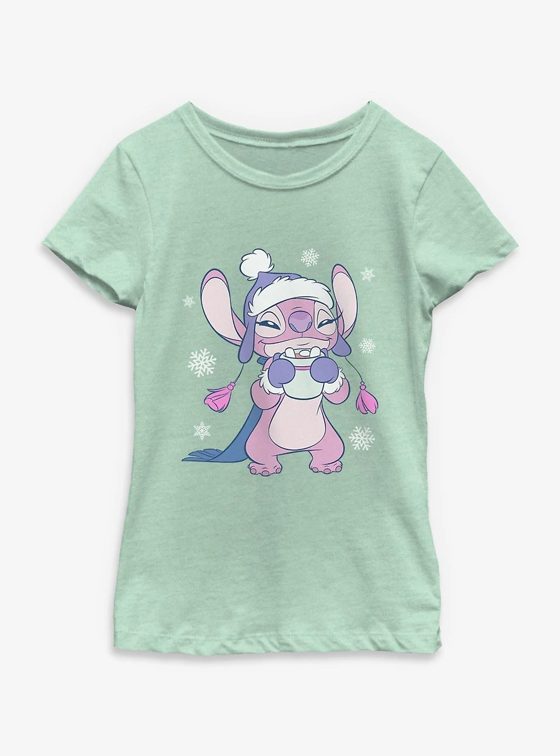 Disney Lilo & Stitch Christmas Angel Youth Girls T-Shirt