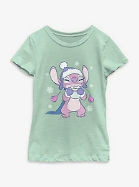 Disney Lilo & Stitch Christmas Angel Youth Girls T-Shirt
