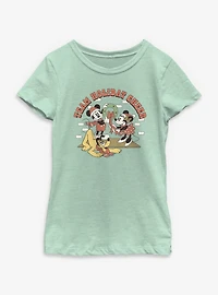 Disney Mickey Mouse Holiday Cheer Youth Girls T-Shirt
