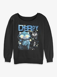 Kpop Demon Hunters Derpy And Sussie Stars Womens Slouchy Sweatshirt