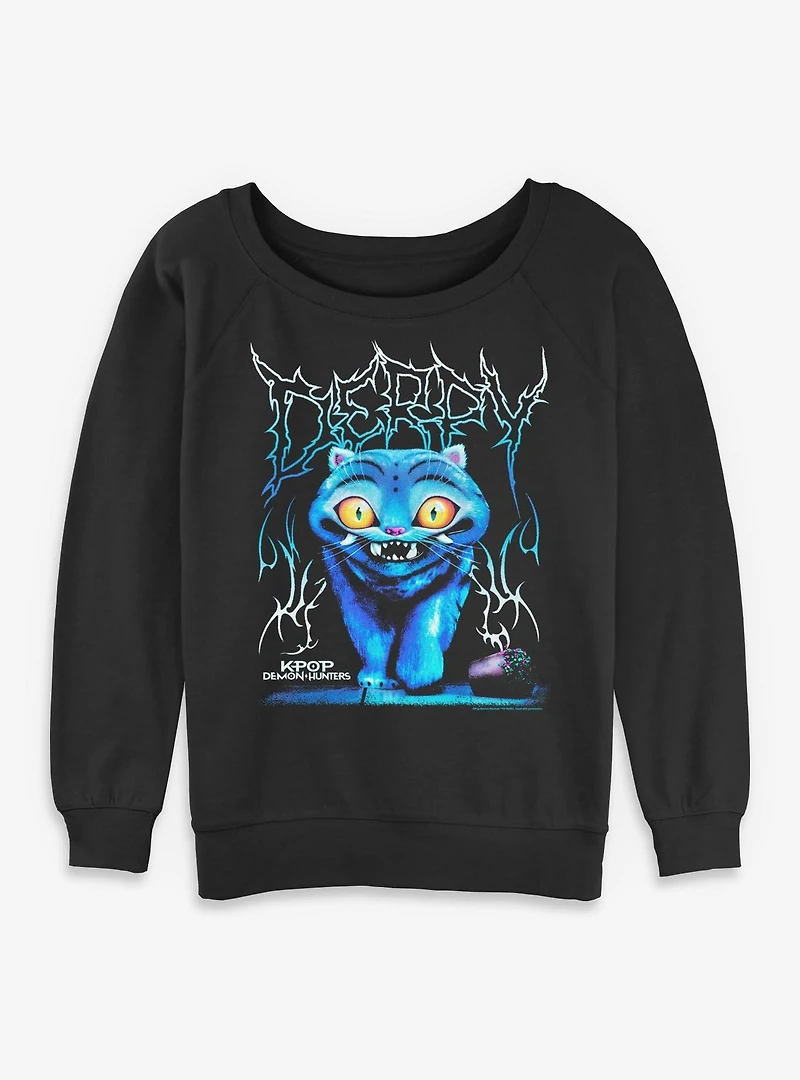Kpop Demon Hunters Derpy Rock Womens Slouchy Sweatshirt Box Lunch Exclusive