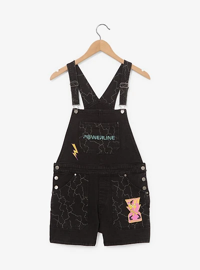 Disney A Goofy Movie Powerline Lightning Women's Short Overalls - BoxLunch Exclusive