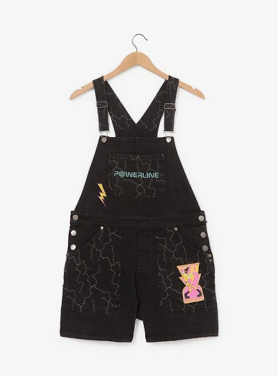 Disney A Goofy Movie Powerline Lightning Women's Plus Short Overalls - BoxLunch Exclusive
