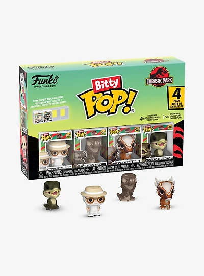 Funko Bitty Pop! Jurassic Park John Hammond & Dinos Mini Vinyl Figure Set