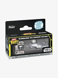 Funko Bitty Pop! Star Wars The Mandalorian in N1 Starfighter (With Grogu) Figure Set
