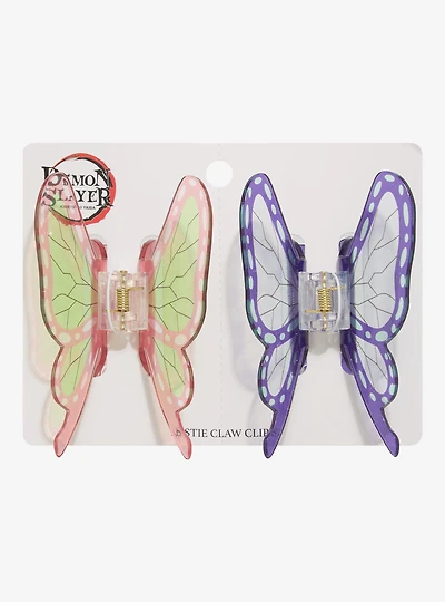 Demon Slayer: Kimetsu no Yaiba Shinobu Kocho & Kanae Kocho Butterfly Claw Clip Set — BoxLunch Exclusive