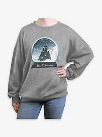 Star Wars Let It Snow Womens Oversized Sweatshirt