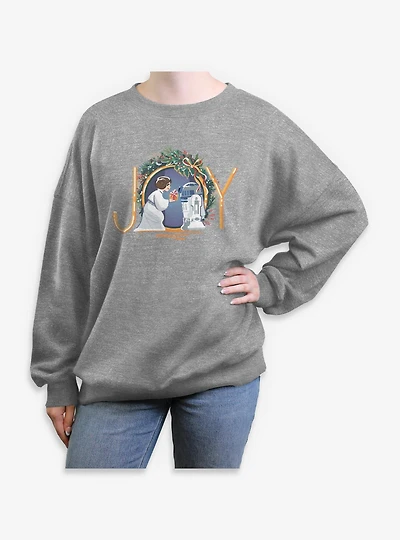 Star Wars R2D2 And Leia Joy Womens Oversized Sweatshirt
