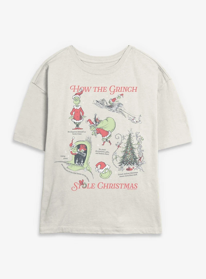 Dr. Seuss How The Grinch Stole Christmas Womens Skimmer T-Shirt