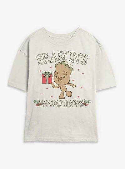 Marvel Groot Tree Season Womens Skimmer T-Shirt