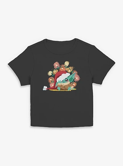 Star Wars The Mandalorian Grogu Christmas Lights Women Baby T-Shirt