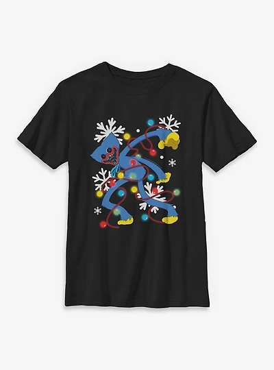 Poppy Playtime Huggy Xmas Lights Youth T-Shirt