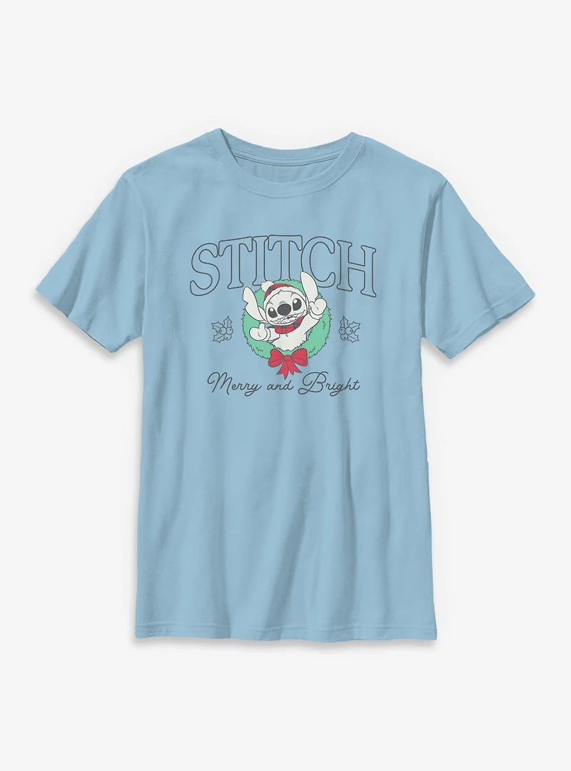 Disney Lilo & Stitch Holiday Wreath Youth T-Shirt