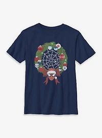 Marvel Spider-Man Christmas Wreath Youth T-Shirt