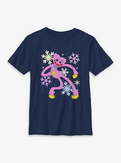 Poppy Playtime Kissy Missy Snowflakes Youth T-Shirt