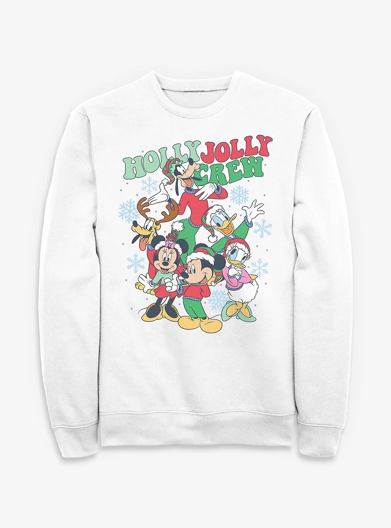 Disney Mickey Mouse Holly Jolly Crew Sweatshirt