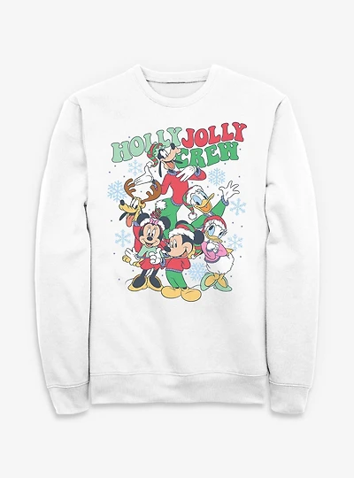 Disney Mickey Mouse Holly Jolly Crew Sweatshirt