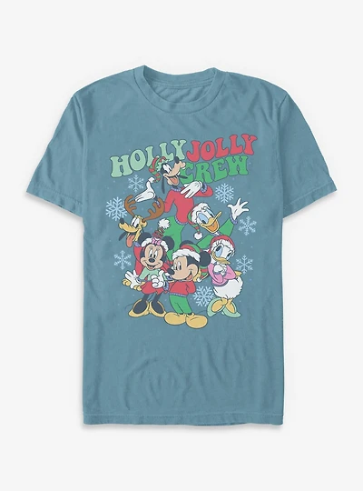 Disney Mickey Mouse Holly Jolly Crew Garment-Dyed T-Shirt