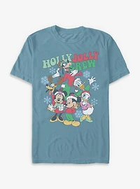 Disney Mickey Mouse Holly Jolly Crew Garment-Dyed T-Shirt
