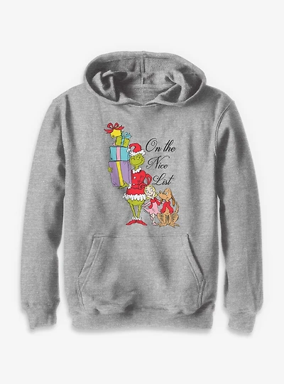 Dr. Seuss Grinch Presents Nice List Youth Hoodie