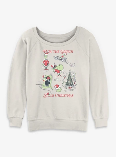 Dr. Seuss How The Grinch Stole Christmas Womens Slouchy Sweatshirt