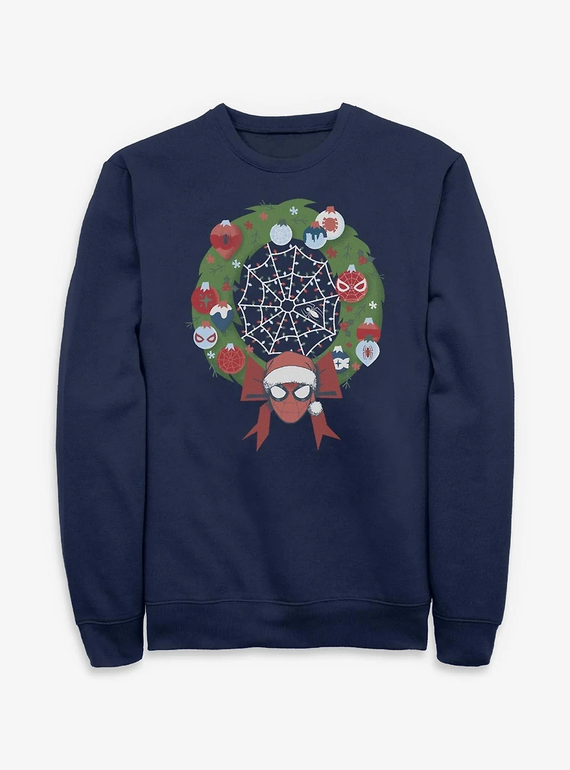 Marvel Spider-Man Christmas Wreath Sweatshirt