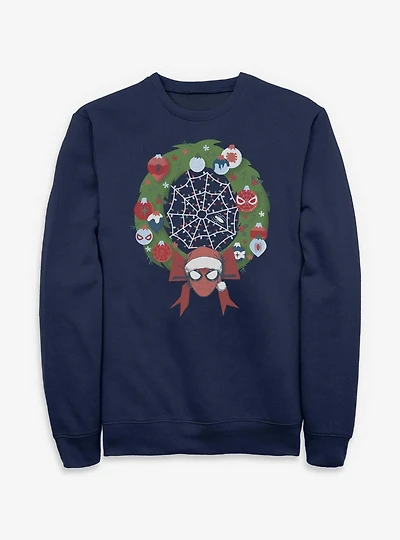 Marvel Spider-Man Christmas Wreath Sweatshirt