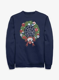 Marvel Spider-Man Christmas Wreath Sweatshirt