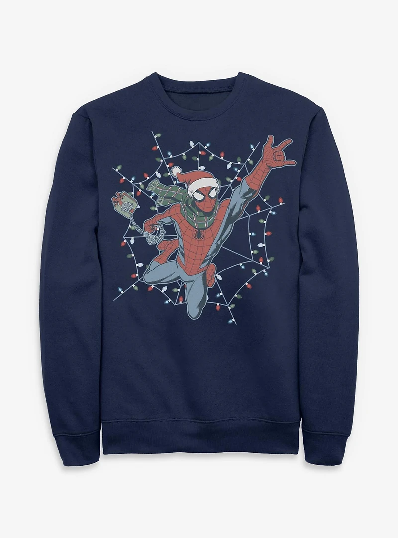 Marvel Spider-Man Swing Into Holiday Sweatshirt