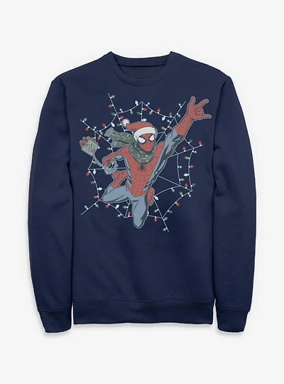 Marvel Spider-Man Swing Into Holiday Sweatshirt