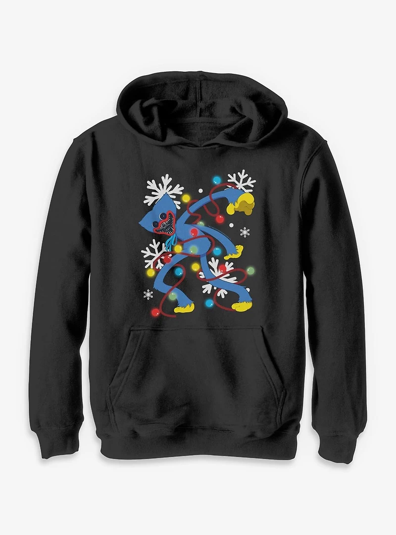 Poppy Playtime Huggy Xmas Lights Youth Hoodie
