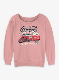Coca-Cola Merry Christmas Calls For Coke Womens Slouchy Sweatshirt