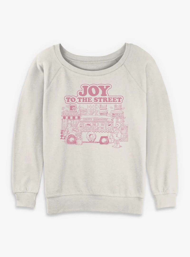 Sesame Street Joy To The Womens Slouchy Sweatshirt